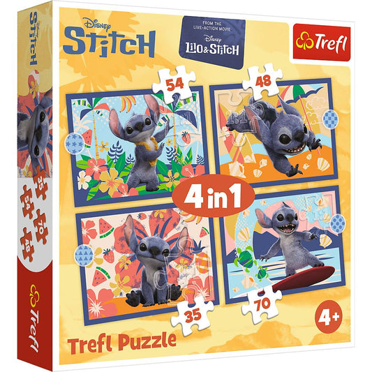 PUZZLE 4IN1 DISNEY LILO SI STITCH VACANTA IN HAWAII Trefl - Imagine 1 [ps:07cb9df4-f3a5-420b-a854-285714dfe870]
