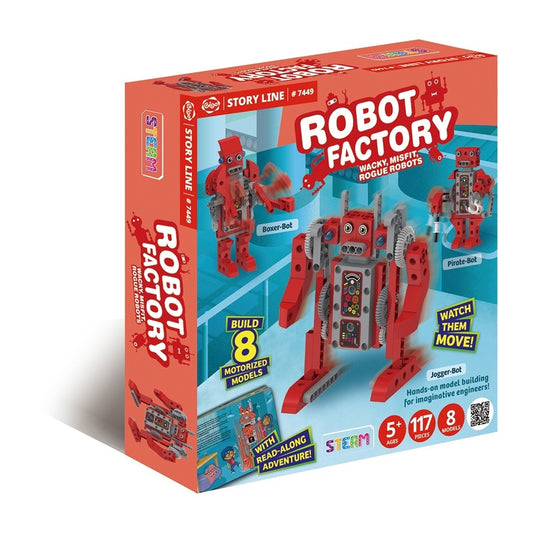 Kit STEM Fabrica de roboti, Genius Toy Gigo Toys - Imagine 1 [ps:7f62cd6f-01a2-42a1-aa02-37f64335653b]