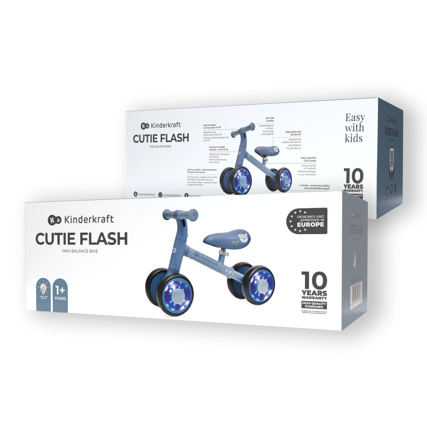 BICICLETA ECHILIBRU CUTIE FLASH, BLUE Kinderkraft - Imagine 1 [ps:4cd3d80a-2949-4a3a-9aab-1038096c16be]