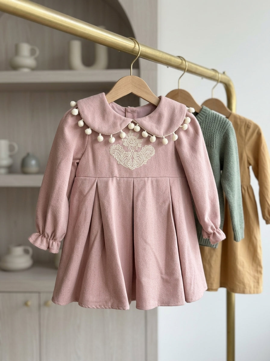 Rochita cu guler Wondress Roz | Bej 6-24 Luni Roz 6-9 - Roz (1) [ps:b84a08dd-54b8-42dc-ac7b-a425c46ce142]