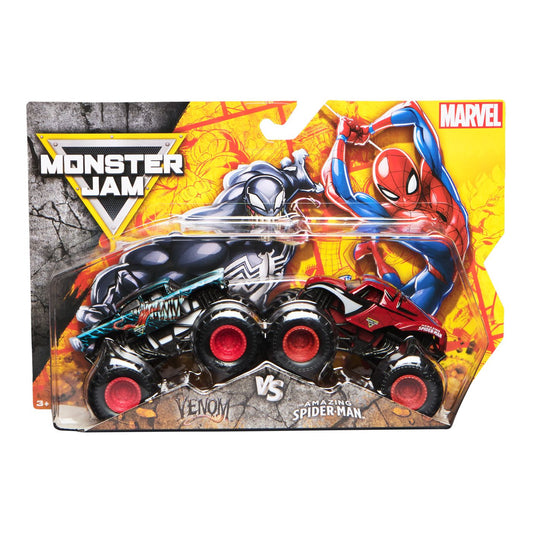 MONSTER JAM SET 2 MASINUTE METALICE VENOM VS THE AMAZING - Imagine 1