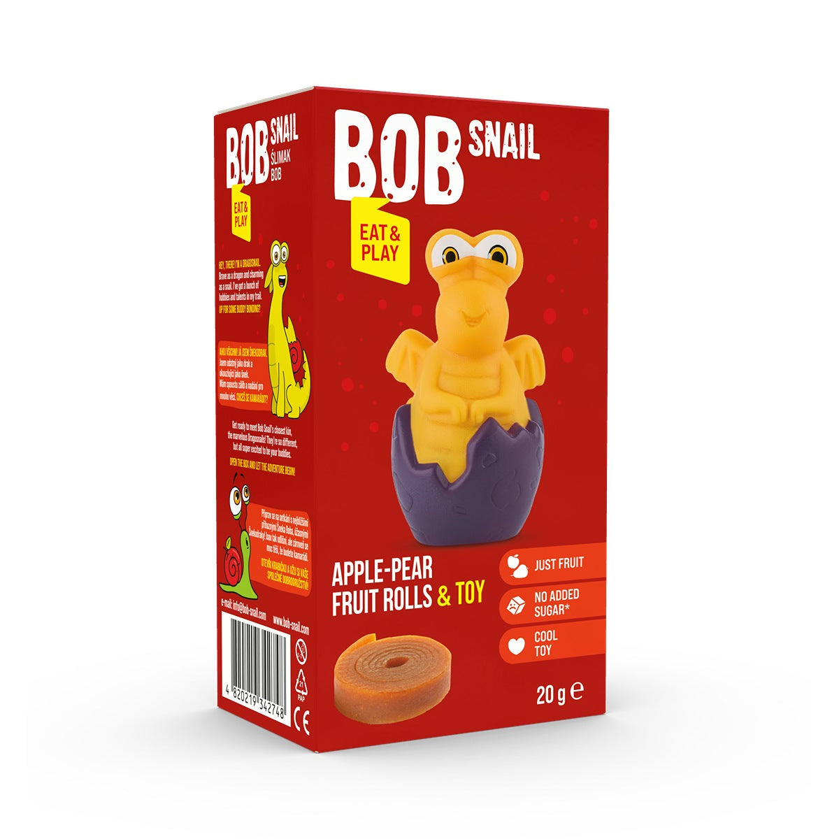 BOB SNAIL Eat & Play, Rulou din fructe cu jucarie, - Imagine 1