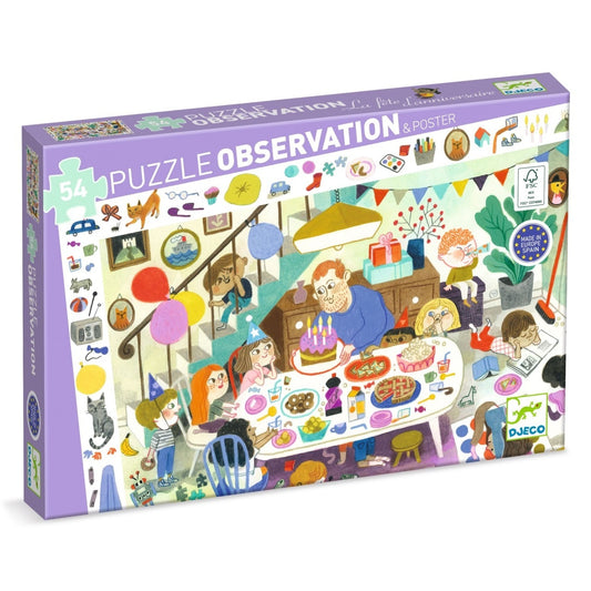 Puzzle Observație Petrecerea, Djeco - Imagine 1 [ps:f5d05a3b-a6b2-4fa9-9216-73ff2b3af6d4]