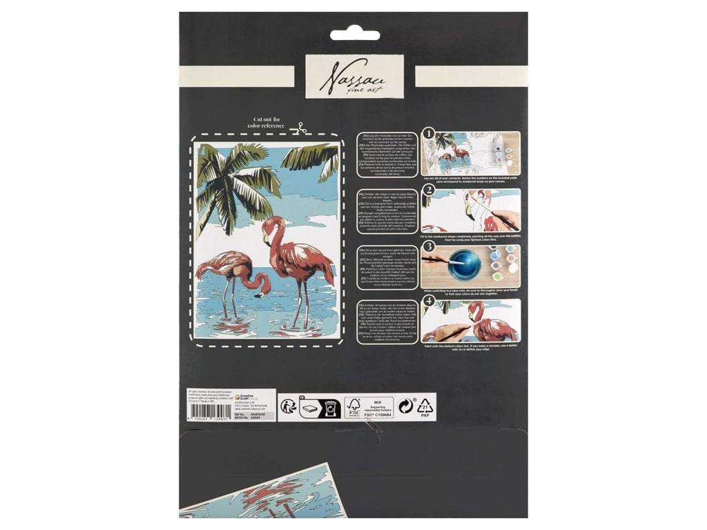 Pictură pe Numere Flamingo, Set Creativ Nassau - 9 Culori - Flamingo (1) [ps:76a69c66-8cad-491e-a98d-396061f51b97]