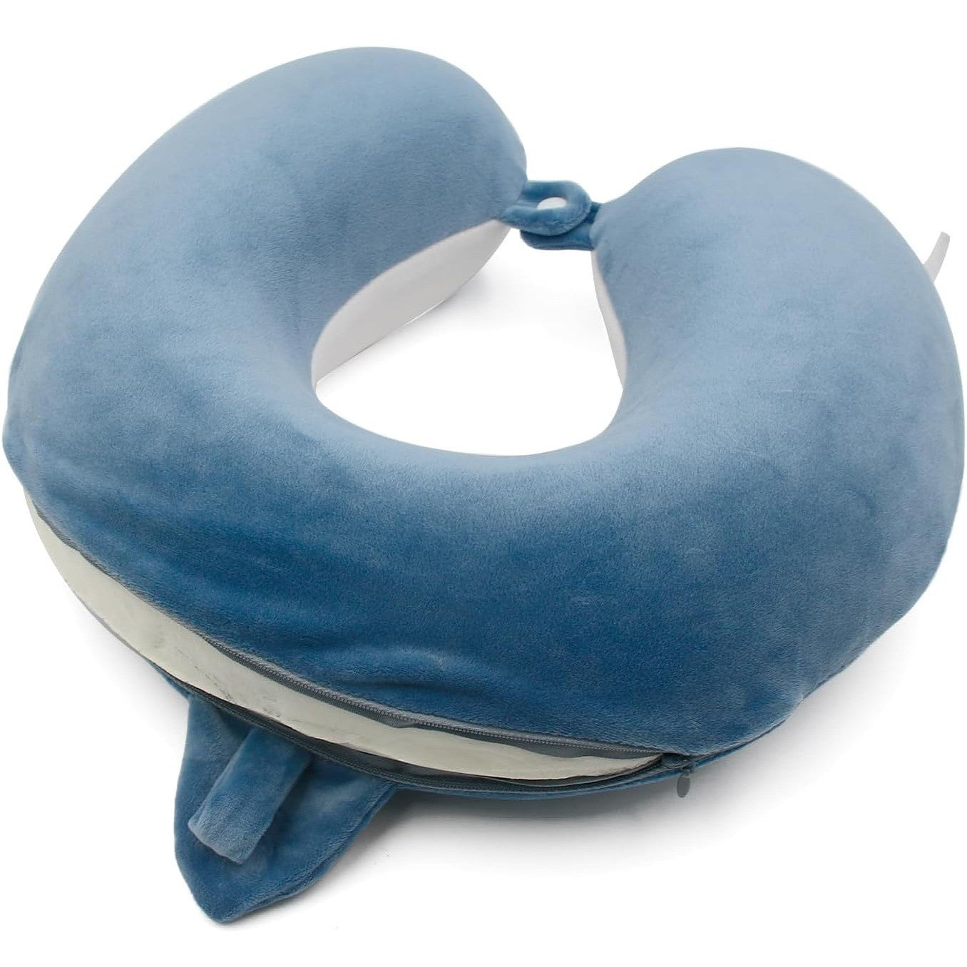 Perna de Calatorie Flippy U, Spuma Memorie, Model Pinguin - Albastru (1) [ps:3b0dcf42-1be5-4aa3-abe7-6d2d8cda0159]