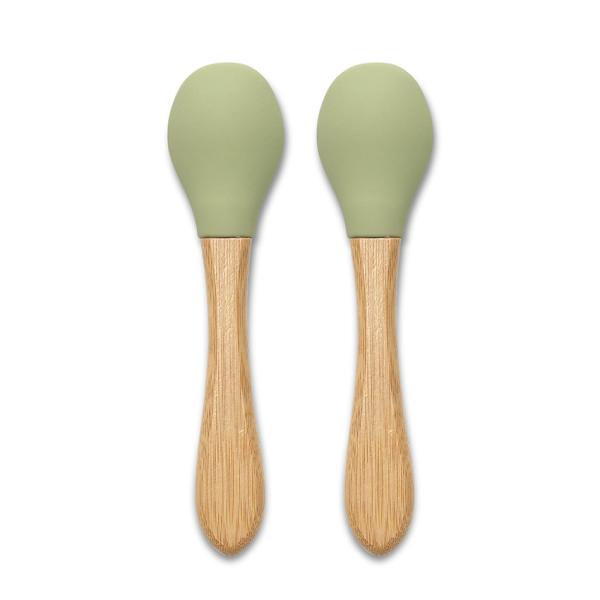Set 2 Lingurițe Silicon și Bambus Lorelli, 6 luni+, Fresh - Fresh Green (1) [ps:b3a68fe5-a82e-435c-803b-a79a8b06d4d8]
