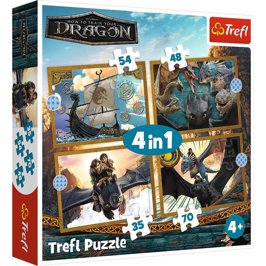 PUZZLE TREFL 4IN1 CUM SA ITI DRESEZI DRAGONUL ZILELE - Imagine 1 [ps:d9c72eb5-f476-47e6-b54c-54c605844dfe]