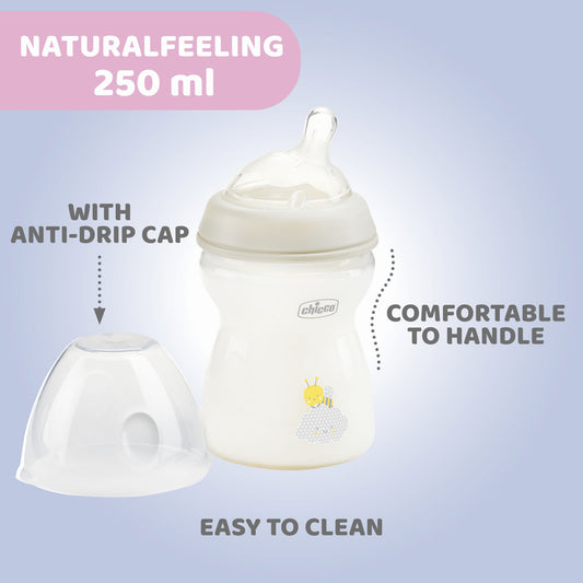 Biberon Chicco Natural Feeling PP, 250ml, unisex, tetina - Default Title (1) [ps:68bf6f8e-bf73-4696-b40e-bd07b109e1c3]