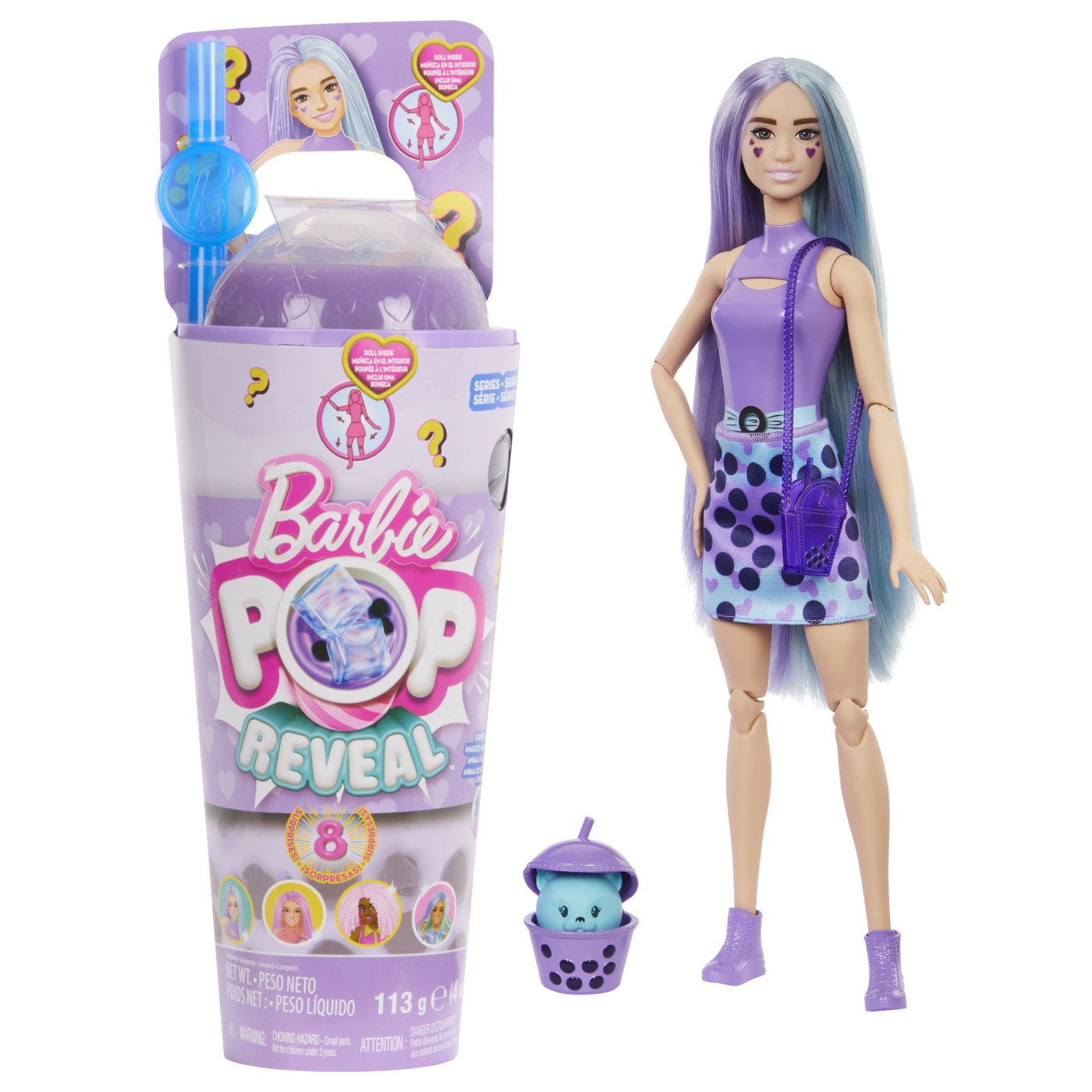 BARBIE POP REVEAL BUBBLE TEA PAPUSA BARBIE TARO MILK Mattel - Imagine 1 [ps:6ea3fcdb-ccb6-4e65-a602-6bc68beb3562]