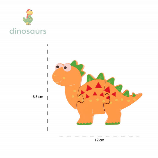 Puzzle dinozaur din lemn - Stegosaurus, Orange Tree Toys [ps:951699e1-90c6-450d-90fc-fce8afbfdb5a]