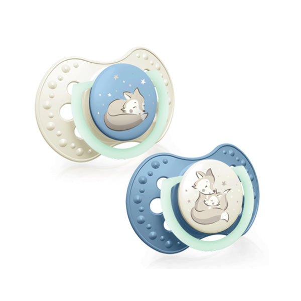 Suzeta Silicon Dynamic 6-18M 2 Pcs Night&Day Baiat - - Imagine 1