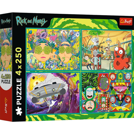 PUZZLE TREFL 4X250 LUMEA INTORTOCHEATA A LUI RICK SI MORTY - Imagine 1 [ps:cf1bda1c-71fa-415f-a206-32b7f53d6bf0]