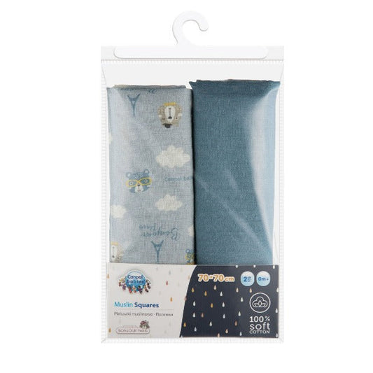 Canpol babies Muselina pentru infasare nou-nascuti 70x70 - Albastru [ps:928a1a4d-4a6a-4d19-8fcb-431e86a7fe65]