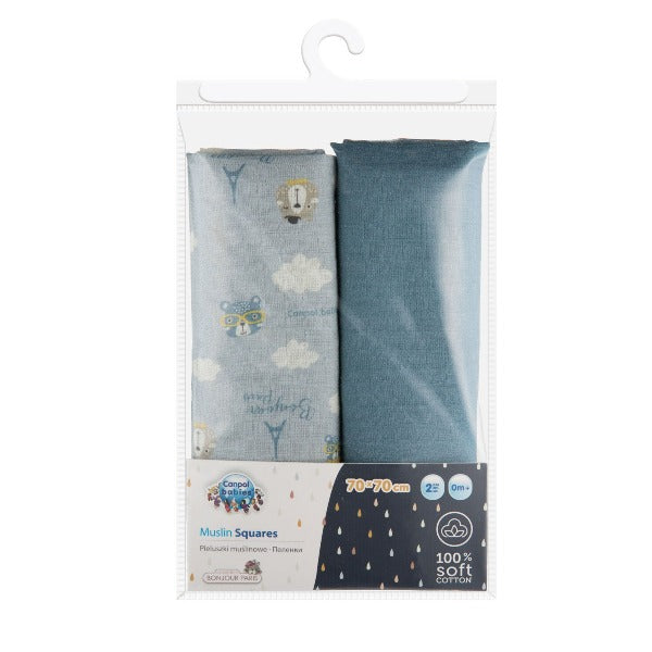 Canpol babies Muselina pentru infasare nou-nascuti 70x70 - Albastru [ps:928a1a4d-4a6a-4d19-8fcb-431e86a7fe65]