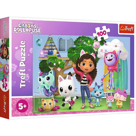 PUZZLE TREFL 100 GABBYS DOLLHOUSE PRIETENII LUI GABBY - Imagine 1 [ps:6b593fcc-078c-4af5-9a6a-30cb6a6afb88]