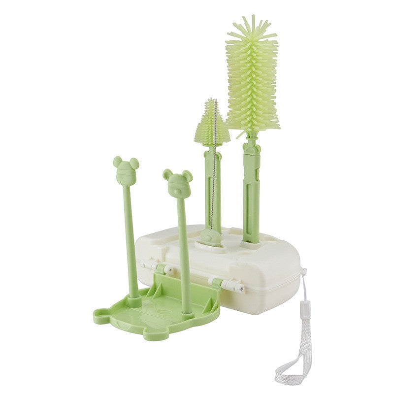 Set Spalat si Uscat Biberoane Flippy, 7 Piese, Verde - Model Ursulet (1) [ps:7fb64fc2-6c27-41bd-b512-056f0d6ded51]