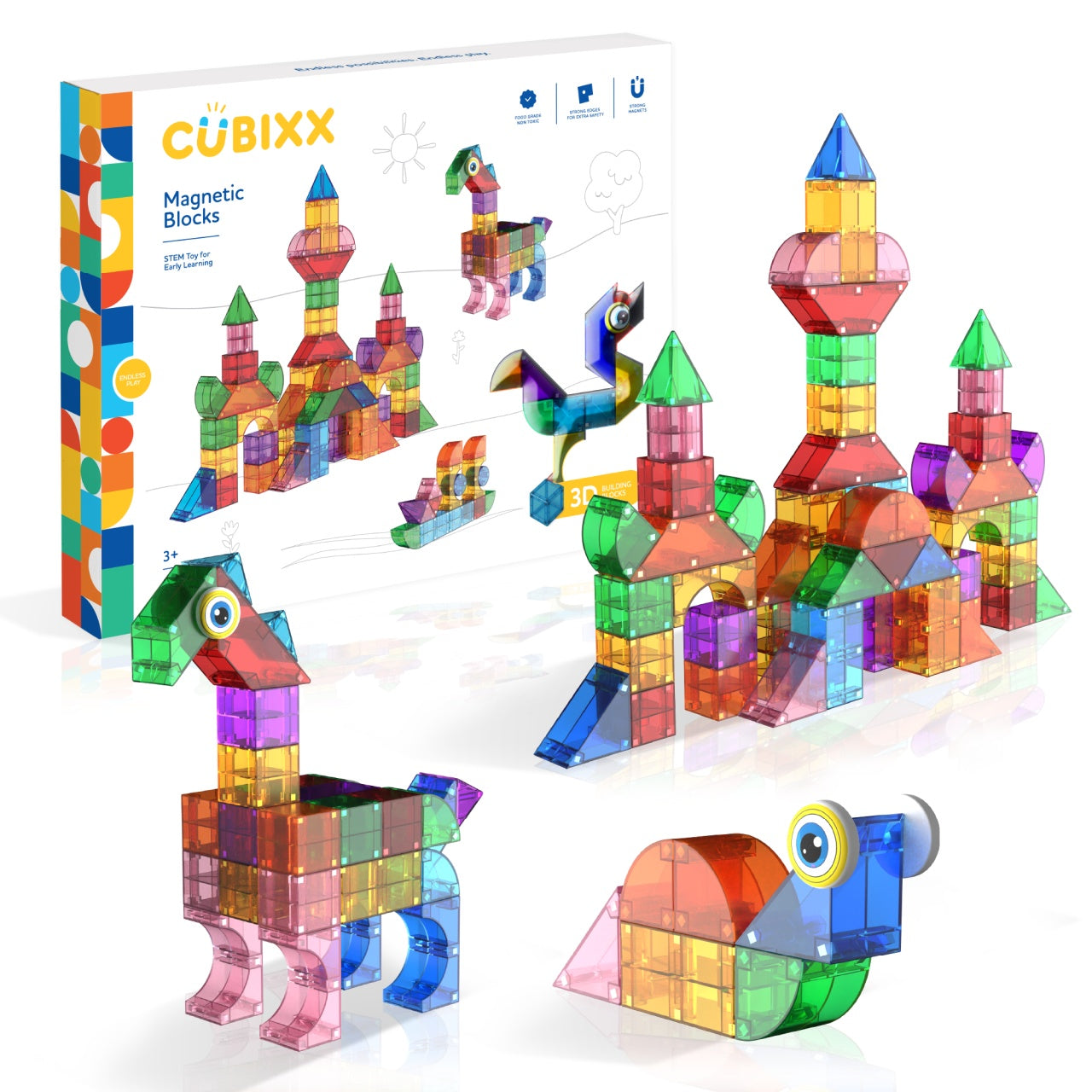 Blocuri magnetice Cubixx, 85 piese Clicstoys - Imagine 1 [ps:246814d3-0639-4470-bbc6-efd7b33ae6fd]