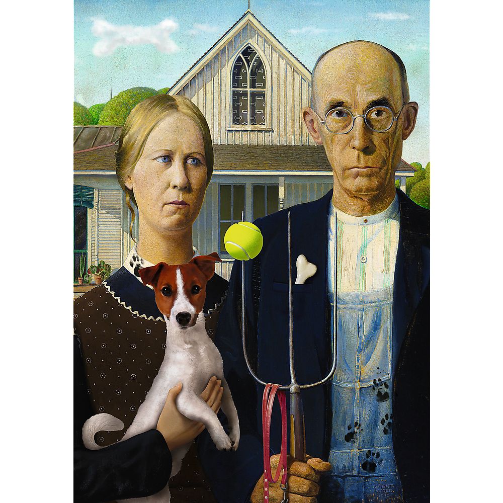 PUZZLE TREFL 500 PISICUTA DRAGUTA - American Gothic (1) [ps:c993aa07-970e-4cb6-8ba6-acb9b43c25a6]