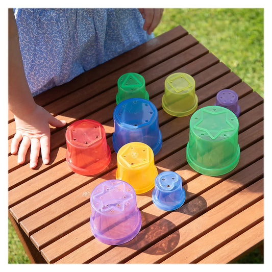 Cupe Translucide Colorate pentru Stivuire Tickit, 9 piese - Default Title (1) [ps:0a5ea986-ea42-47a5-acd2-76df9ae2ff3e]