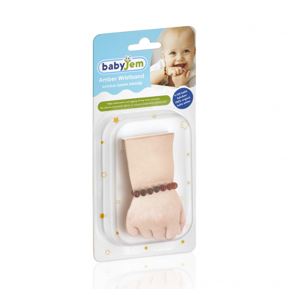 Bratara din chihlimbar pentru bebelusi BabyJem (Culoare: Rosu) [ps:e1802ed0-5bb6-42c3-9165-6626344673e2]