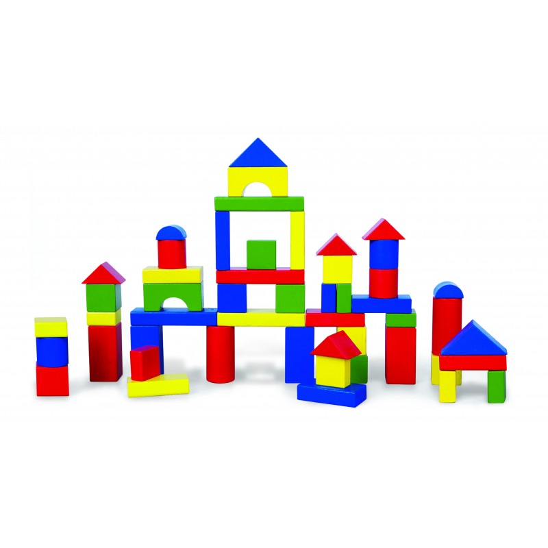 Cuburi de construit din lemn, colorate, 3.5 cm, 50 buc Viga - Imagine 1 [ps:51d65ae0-9aa6-449a-ac8e-d48164d02ce0]
