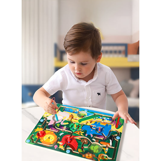 Joc Montessori Sortare Culori Flippy, Labirint Magnetic Lemn - Default Title (1) [ps:f960ca03-8223-4666-ba82-406de81e35ea]