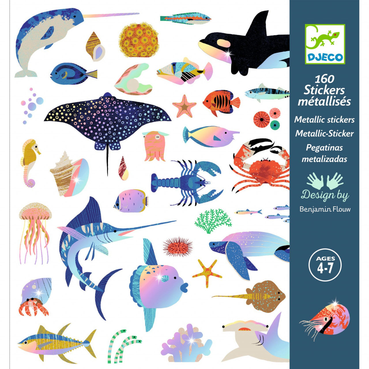 Abtibilduri metalice Ocean, Djeco - Imagine 1 [ps:bd88e548-42cd-4cfe-b45b-d354b0cf7df0]