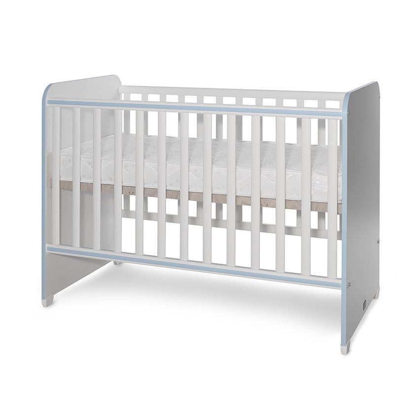Pătuț Bebe Lorelli Sweet Dream, 60x120 cm, White Stone Grey - White Baby Blue (1) [ps:8d05f56f-3d27-4e45-a088-b64859b2b519]