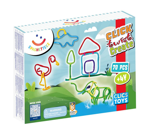 Set de construit cu magnet Spaghetteez 70 piese Clicstoys - Imagine 1 [ps:ef46d0a1-8866-494d-b7c9-4e2d1544539c]