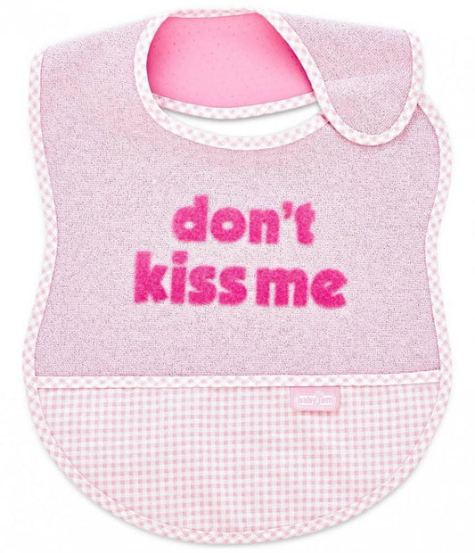 Baveta BabyJem din bumbac Dont Kiss Me (Culoare: Roz) - Roz [ps:d42b02c4-0d31-48d9-a27d-0a030cccef45]