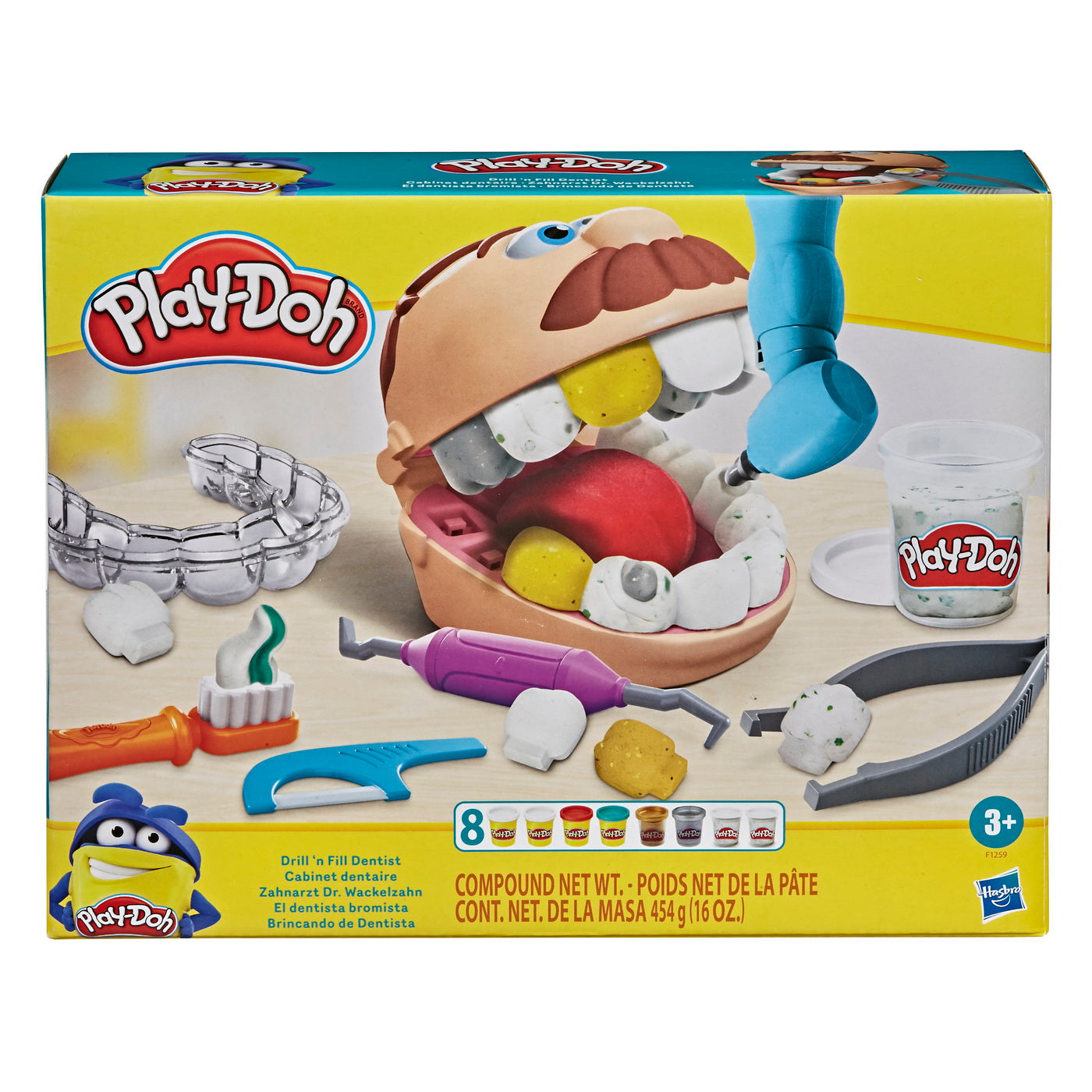PLAY-DOH SET DENTISTUL CU ACCESORII SI DINTI COLORATI Hasbro - Imagine 1