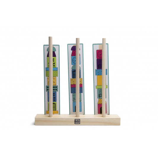 Joc de stivuire Turnuri din margele logice, BS Toys - Imagine 1 [ps:95f6825c-a5e5-4808-8012-e991c9fc104e]