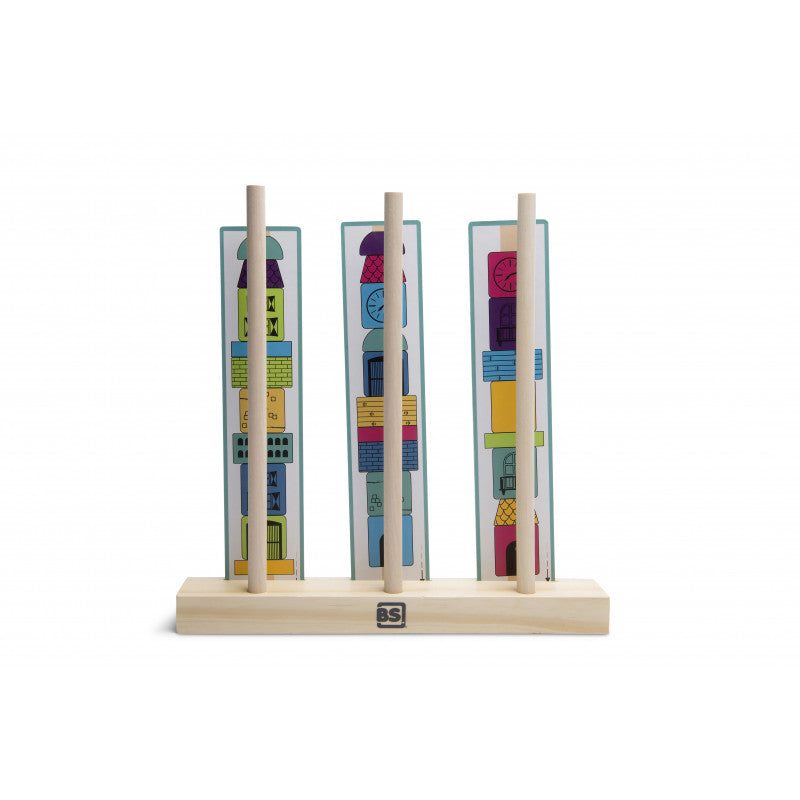 Joc de stivuire Turnuri din margele logice, BS Toys - Imagine 1 [ps:95f6825c-a5e5-4808-8012-e991c9fc104e]