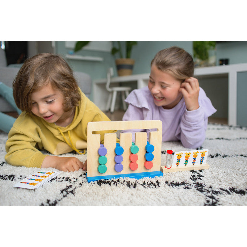 Joc de logica si coordonare Provocarea girafelor, BS Toys - Imagine 1