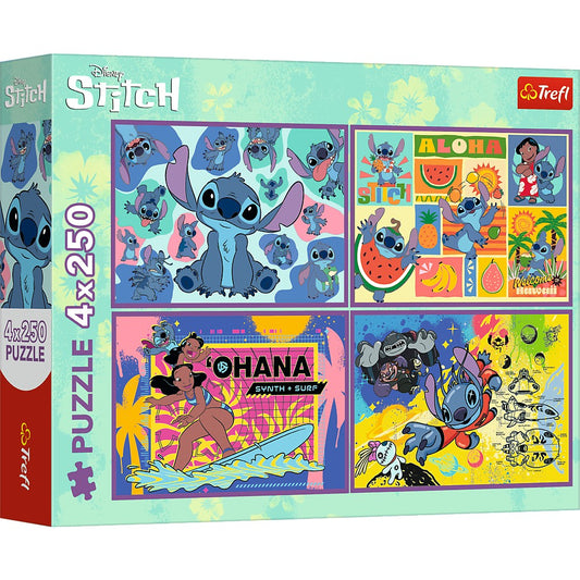 PUZZLE TREFL 4X250 DISNEY UIMITORUL STITCH - Imagine 1 [ps:4bffaaf3-0e92-468a-9392-658a6fbc481b]