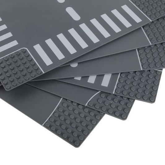 Set 6 Placi Sosea pentru Cărămizi Construcție Jumbo - Gri Alb (1) [ps:316bea35-018f-4334-afda-3dbe443e6efd]