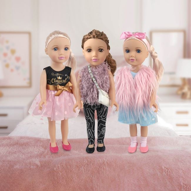 Papusa Fashion Girl cu Vesta Roz Jumbo - 45cm - Default Title (1) [ps:06746432-5644-441f-b327-a4010c50f3dc]