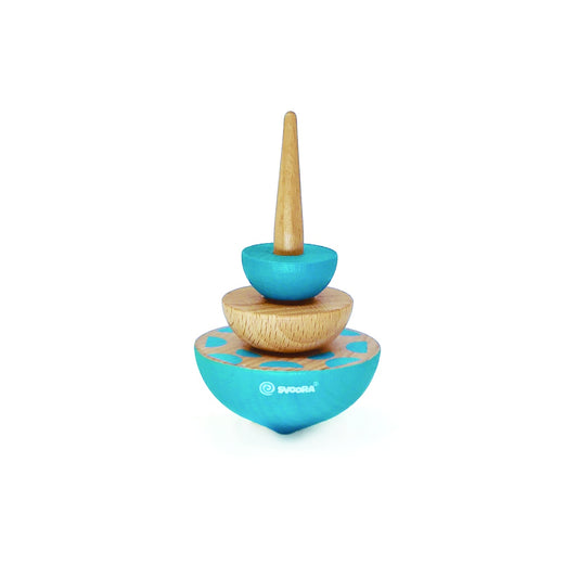 Titirez din lemn Geom albastru, Svoora - Imagine 1