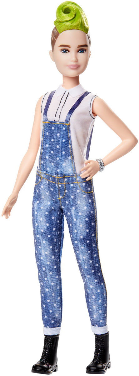 PAPUSA BARBIE FASHIONISTA CU SALOPETA SI O COAFURA VERDE [ps:5432d620-2197-4557-a487-8705749c83c5]