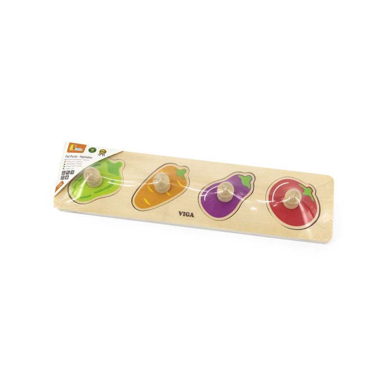 Puzzle Montessori cu maner, Legume, Viga [ps:5dd72b21-67fe-48d3-bdc4-88e2718171ba]