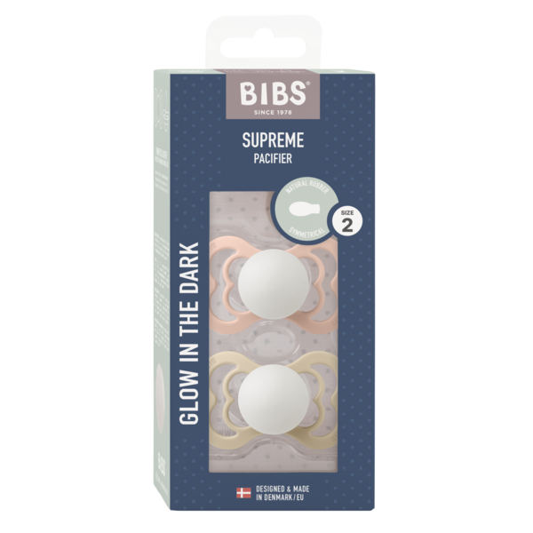 Set 2 Suzete BIBS Supreme Glow Latex, 6 luni - Blush/Vanilla - Blush/Vanilla (1) [ps:67cb544d-ebfd-4ff3-bdc3-78dc9201e562]