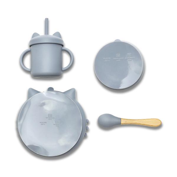 Set Hranire Lorelli Silicon, 4 Piese, Fresh Green, 6 luni+ - Grey (1) [ps:e5d36bab-1da6-4a7d-853f-de61f60e7a83]