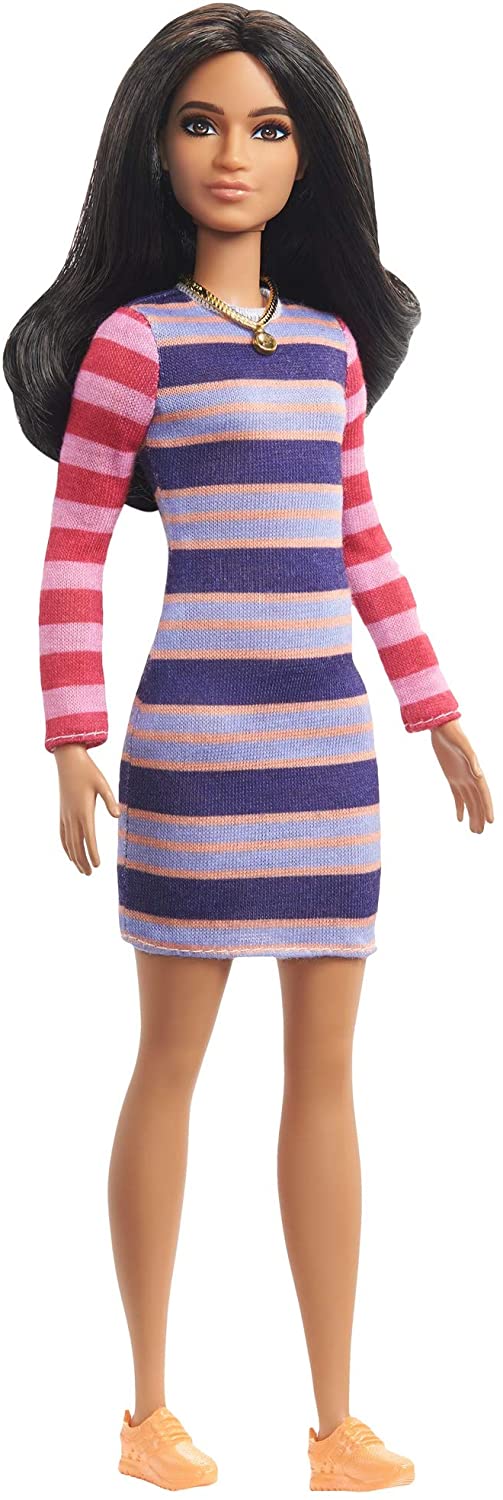 PAPUSA BARBIE FASHIONISTA BRUNETA CU ROCHITA CU DUNGI COLORATE [ps:7a701cd0-33c9-42f1-b8fd-134b8db2be30]