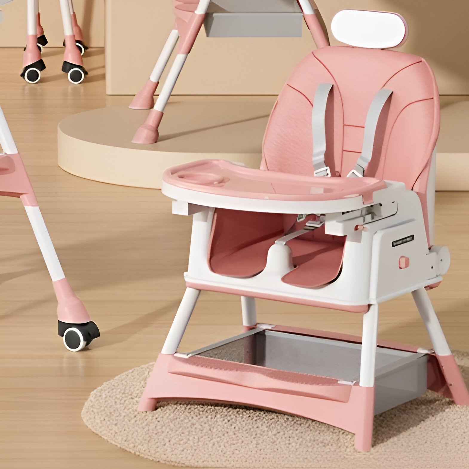 Scaun de Masa Bebelusi Flippy, Pliabil, Roz | infant.ro - Default Title (1) [ps:48acc3d2-1f08-4a22-86c7-4ef63103b1d1]