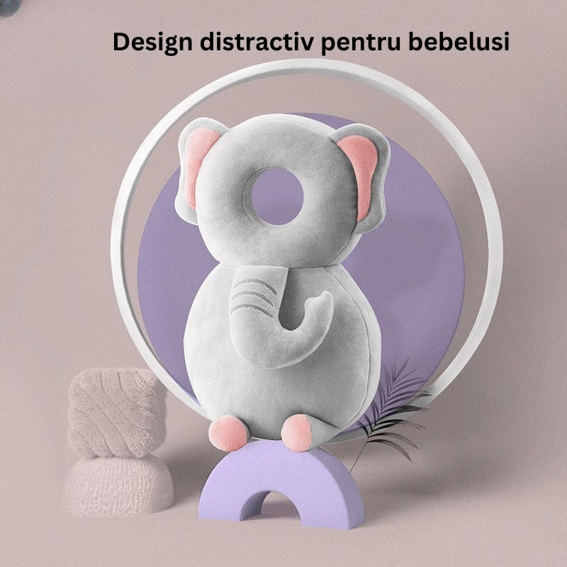 Perna Protectie Cap Bebelusi Flippy, Elefant Plus, Gri - Elefant (1) [ps:112c1923-f05e-4df1-b3f1-3be5b42fea35]