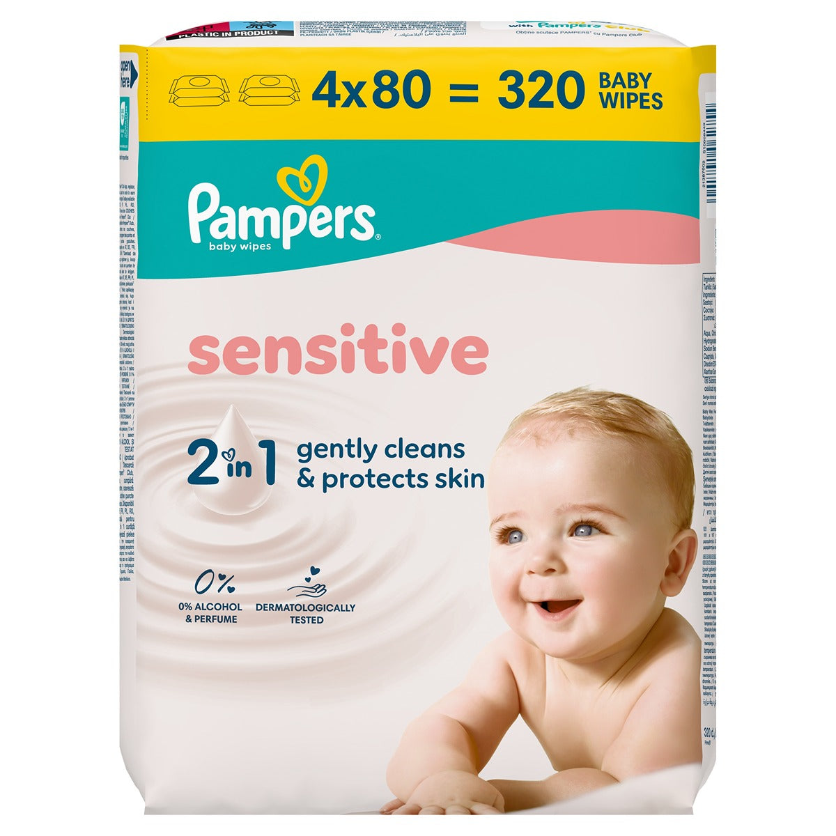 PAMPERS Sensitive, servetele umede, pentru copii, 320 buc - Imagine 1