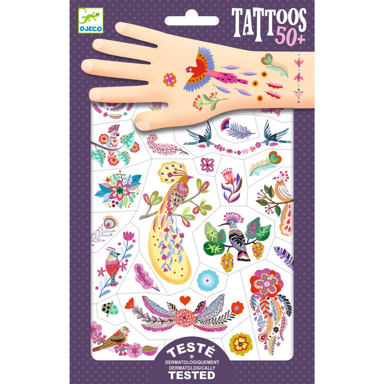 Tatuaje Pasari multicolore, Djeco - Imagine 1 [ps:05d986dc-f799-45dd-8c48-4c0b76f684d1]