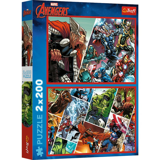 PUZZLE TREFL 2X200 MARVEL AVENGERS APARATORII LUMII - Imagine 1 [ps:2f27bf5a-623c-4698-b128-c0f5d0d590da]