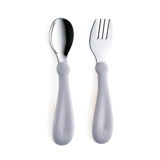 Set tacamuri din inox pentru copii BabyJem (Culoare: Gri) - Gri [ps:e78c5c25-2806-47a4-ab38-40519b0920cd]