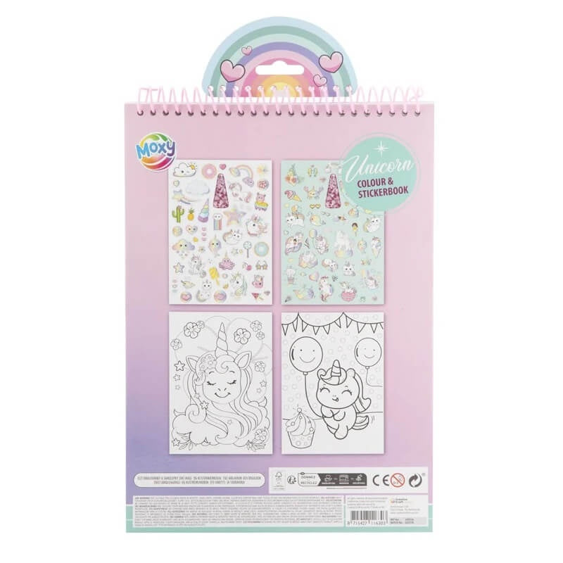 Carte de Colorat Unicorn cu Sclipici și Abtibilduri Moxy - Default Title (1) [ps:3ea0ce0a-023f-4065-8c7c-9f14152f5ca7]